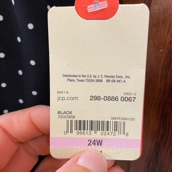 St. john's Bay Black Dots Tankini‎ Swimsuit Top - Picture 8 of 11